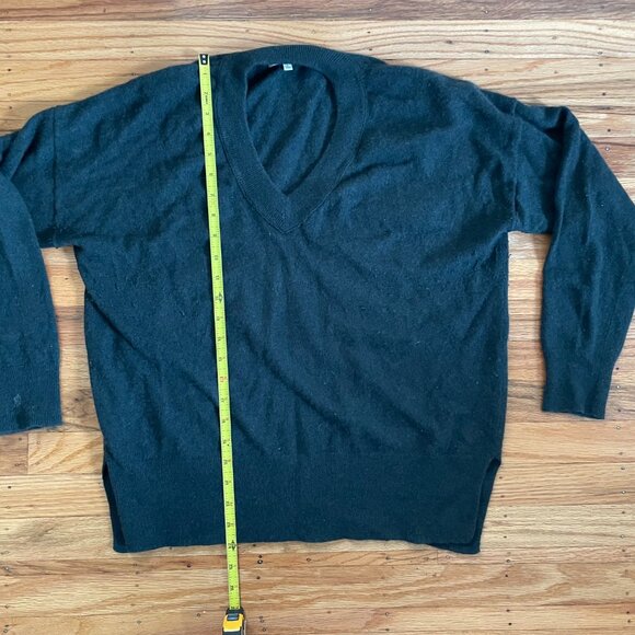 Madewell Cashmere V-neck Sweater Spruce Green Sz L - Picture 3 of 4